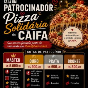 COTAS DE PATROCÍNIO - Pizza Solidária